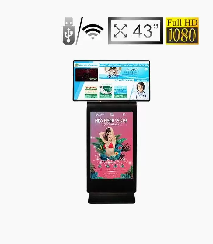 Màn hình quảng cáo LCD SAMSUNG/LG chân đứng đánh giầy 43 inch