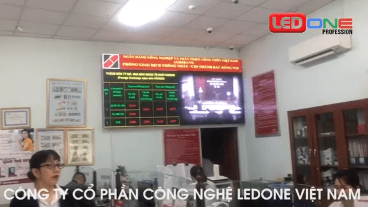 Thi công màn hình Led P3 Ngân hàng Agribank chi nhánh Bắc Đồng Nai  