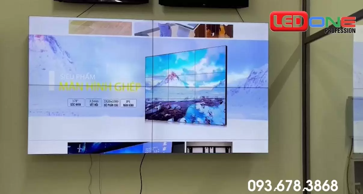 Thi công 4 màn hình ghép videowall 55 inch tại Cục Hàng Hải Việt Nam.  
