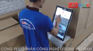 Lắp đặt 4 màn hình quảng cáo LCD thang máy tại VietCombank Hải Dương  