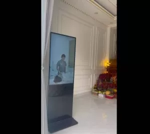 Thi công màn hình quảng cáo chân đứng 43 inch tại BIDV Tây Ninh  