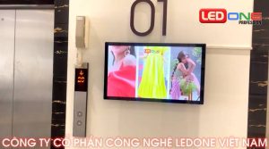 Thi công màn hình quảng cáo thang máy 22 inch tại Trung Tâm Mạng Lưới Mobifone Miền Bắc  